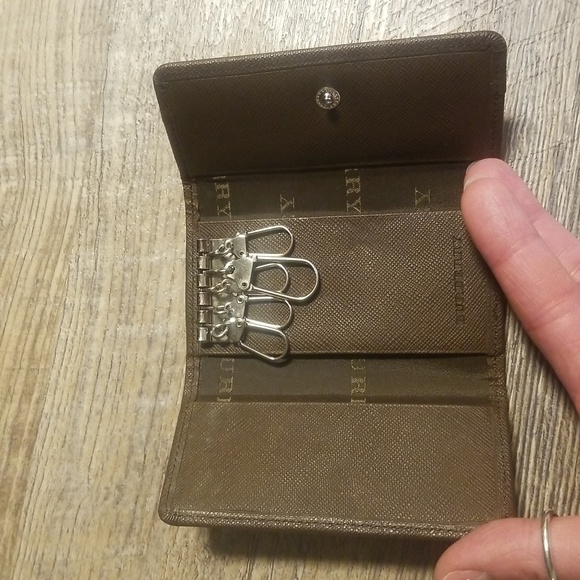 BURBERRY Nova Check 5 Ring Key holder Brown Leather EXCELLENT Condition Snappy - Picture 10 of 16
